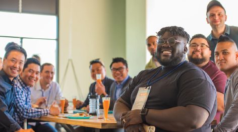 Pastors share breakfast with SECC President Park at the Youth Summit.